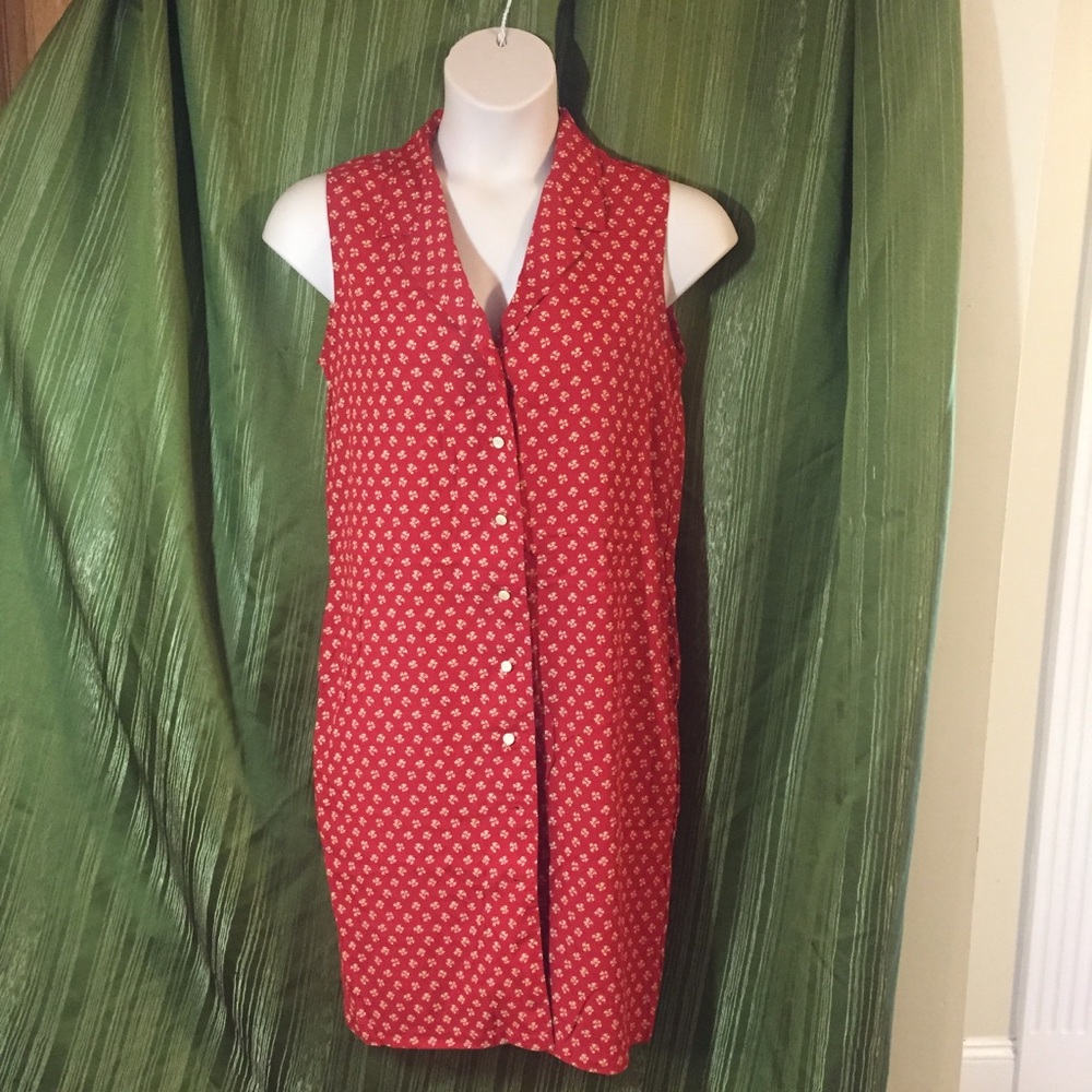 NWT J. Crew red print dress size medium